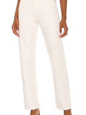 Agolde Straight Leg Jeans in Ivory/Ecru